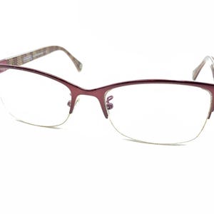Montura de gafas Coach Montana HC 5038 9134 en color burdeos satinado y marrón, 52-17 135 imagen 8