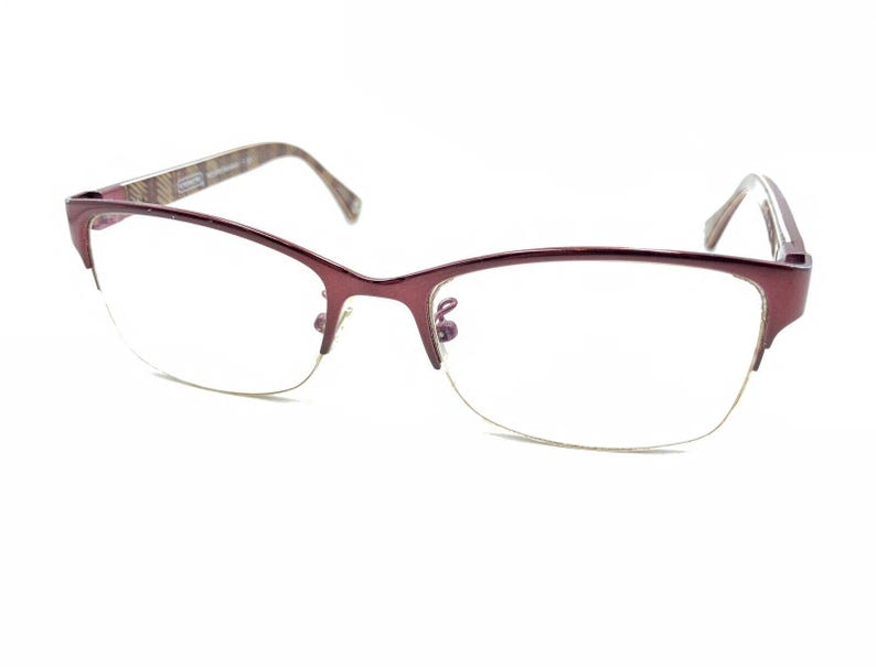Montura de gafas Coach Montana HC 5038 9134 en color burdeos satinado y marrón, 52-17 135 imagen 8