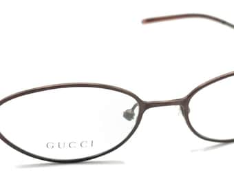 Gucci NEW GG 2691 3M2 Maroon Red Metal Oval Eyeglasses Frames 48-17 130 Italy