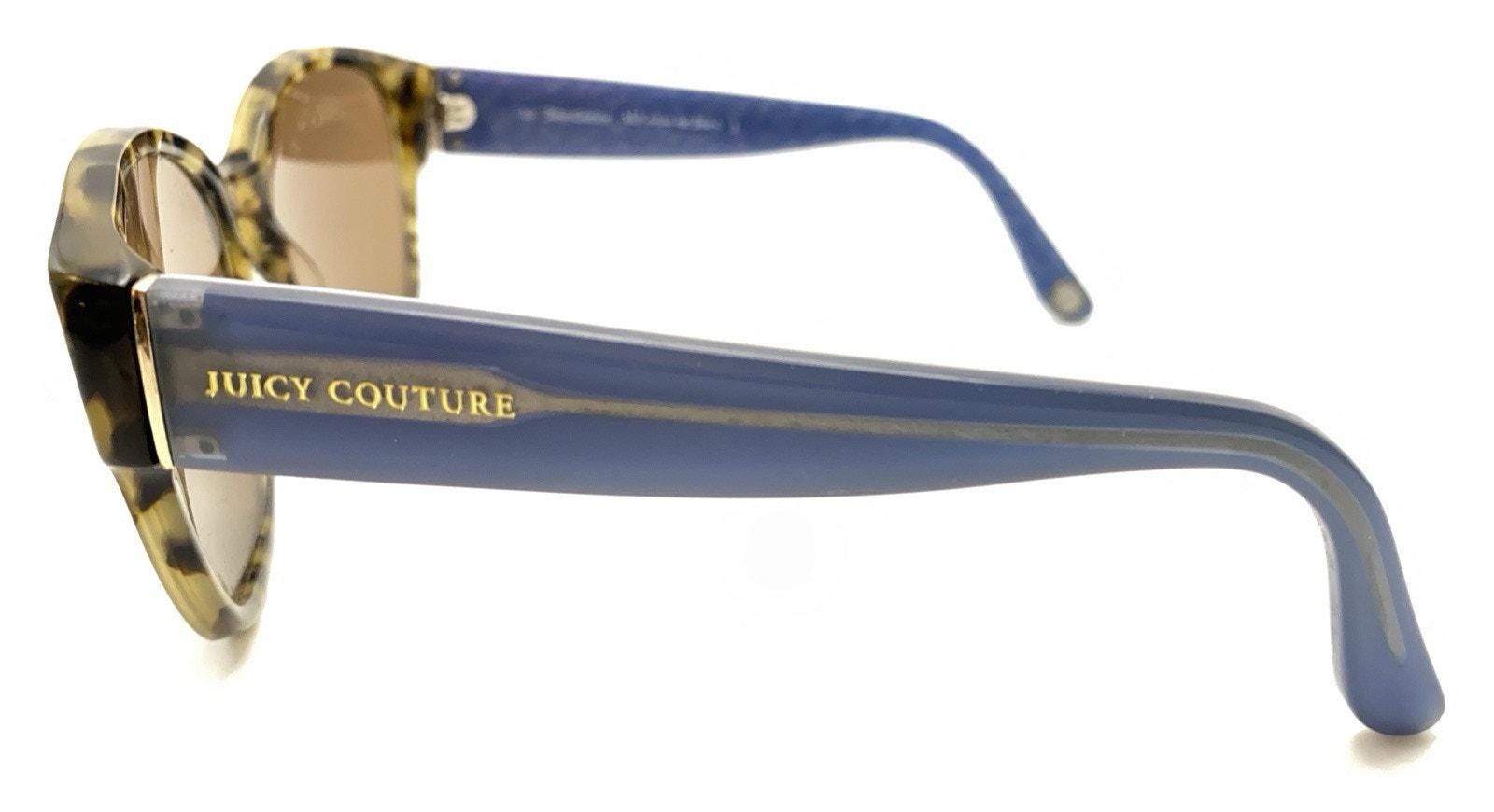 Juicy Couture Brown Tortoise Blue Rectangle Sunglasses 