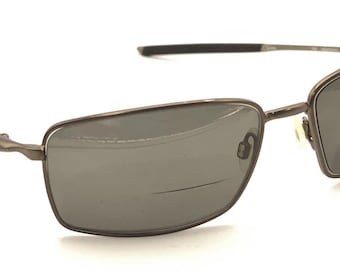 Oakley Square Wire Gunmetal Gray Metal Eyeglasses Frames 60-17 123 Designer