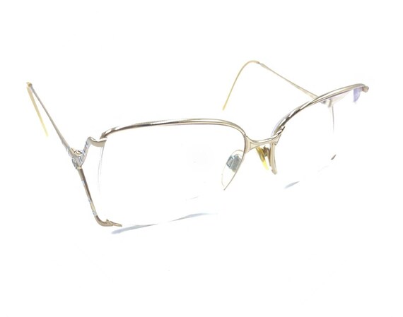 Gucci Vintage GG 2201 55E Gold Silver Half Rim Eyeglasses  display picture 1