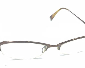 Oliver Peoples Intrigue Titanium 100 Brown Eyeglasses Frames 50-17 133 Japan