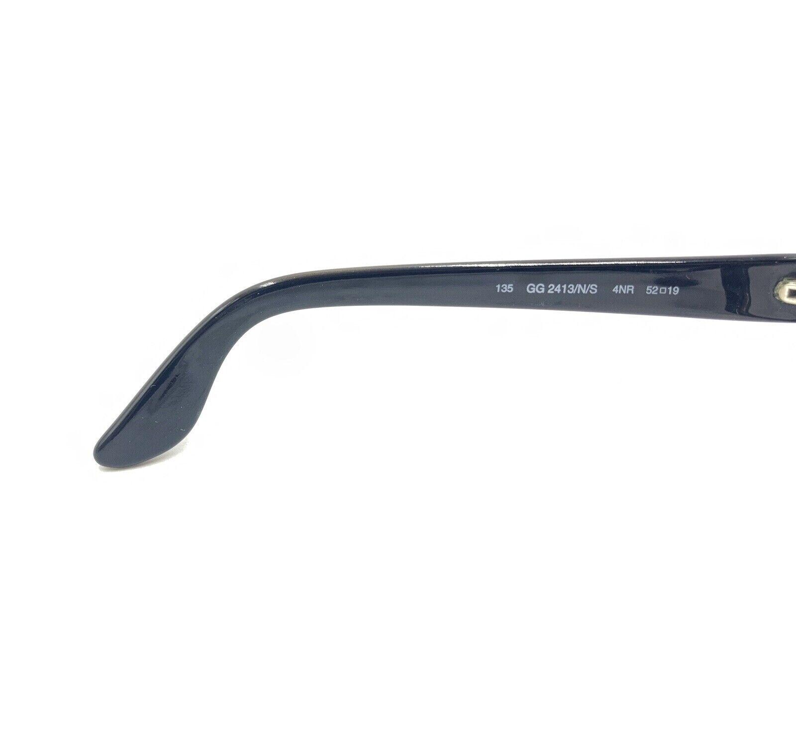Gucci GG 2413/N/S 4NR Brown Black Oval Sunglasses Frames 52  display picture 2