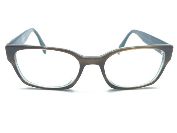Oliver Peoples Brown Blue Rectangular Eyeglasses … - image 6