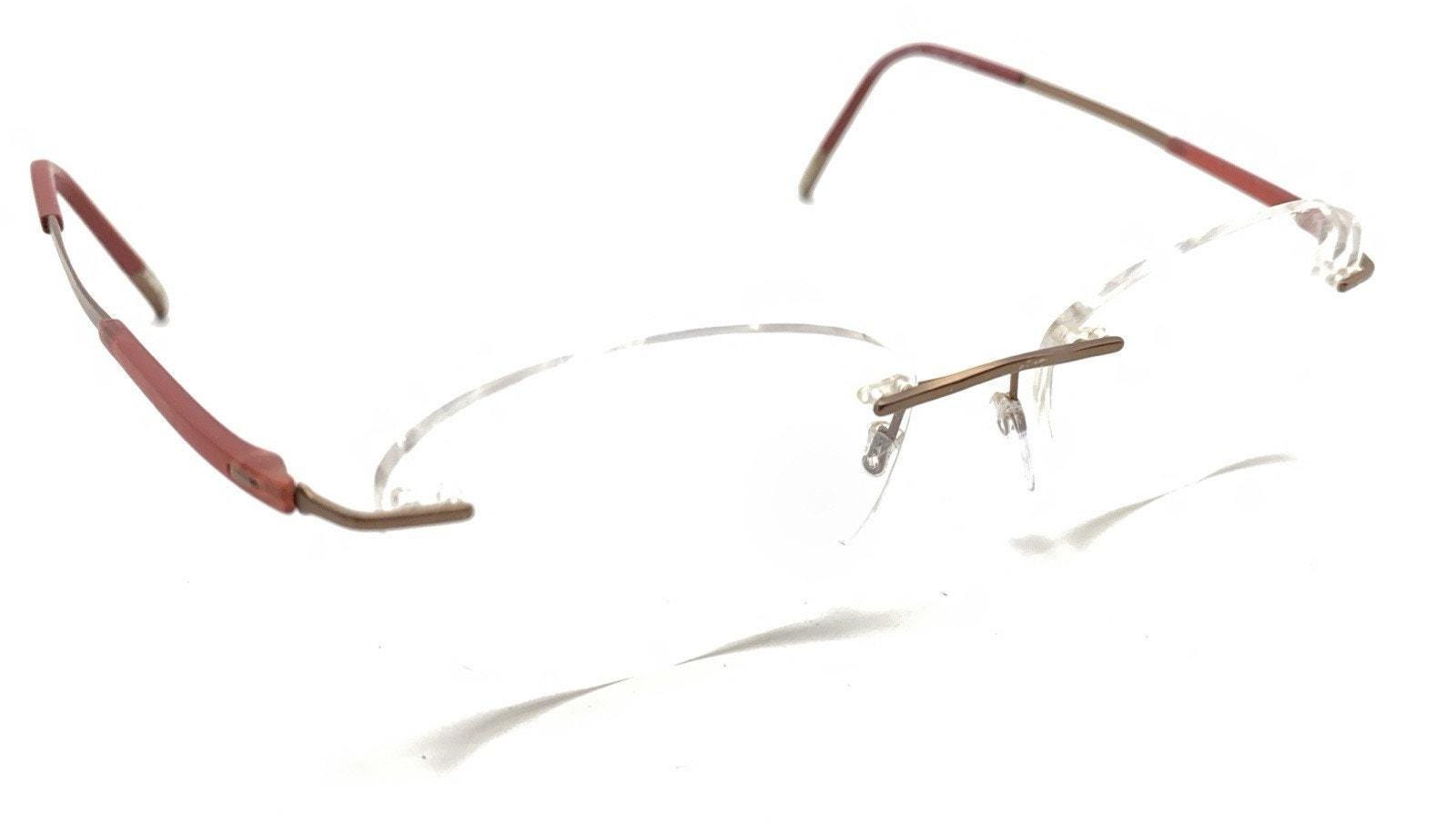 Silhouette 5540 70 6040 Titanium Red Rimless Eyeglasses  display picture 1