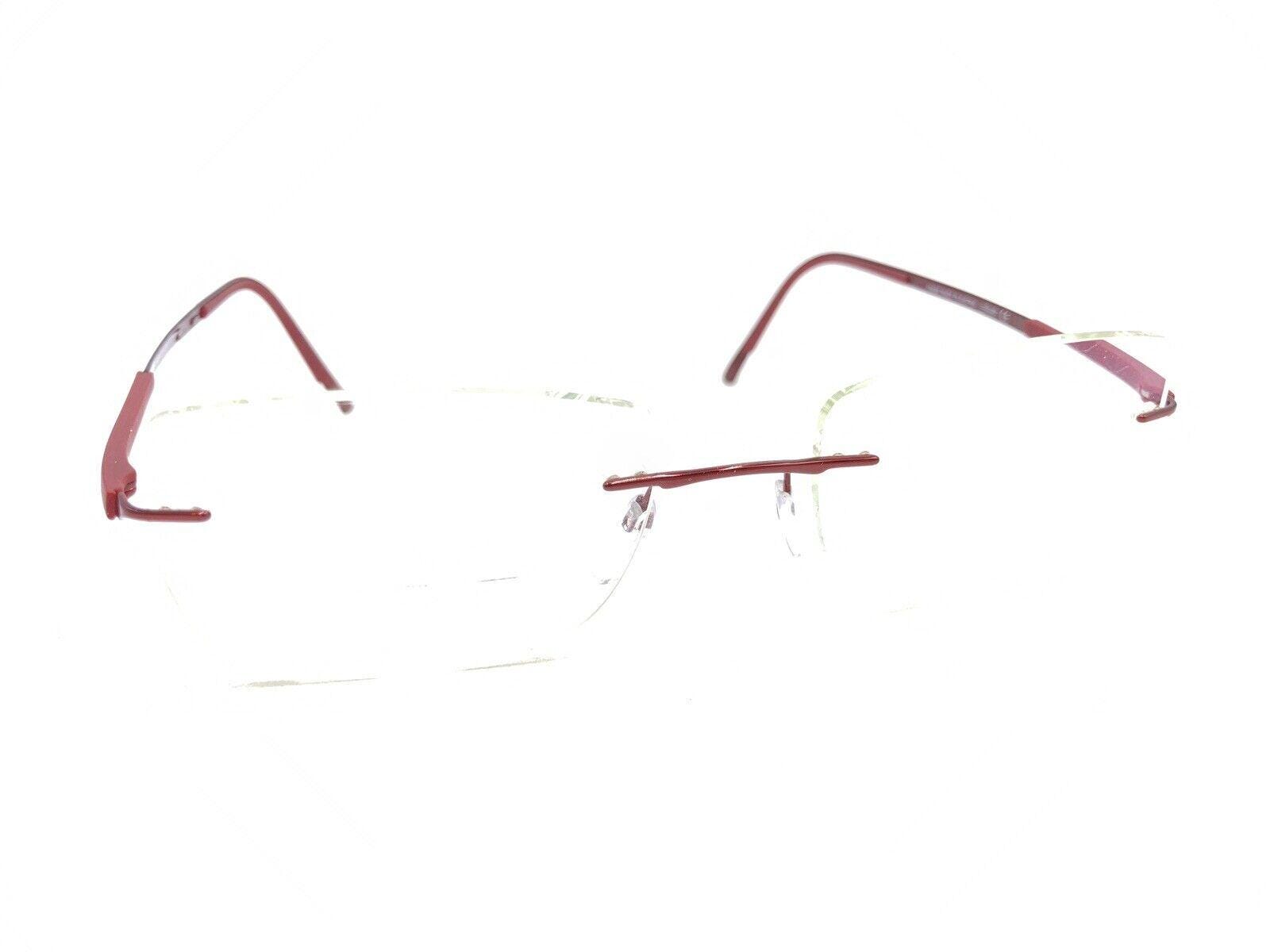 Silhouette Semi-Rimless Titanium Red Hinged Glasse 7581-4247 Eyeglasses Frames by Silhouette main image 3