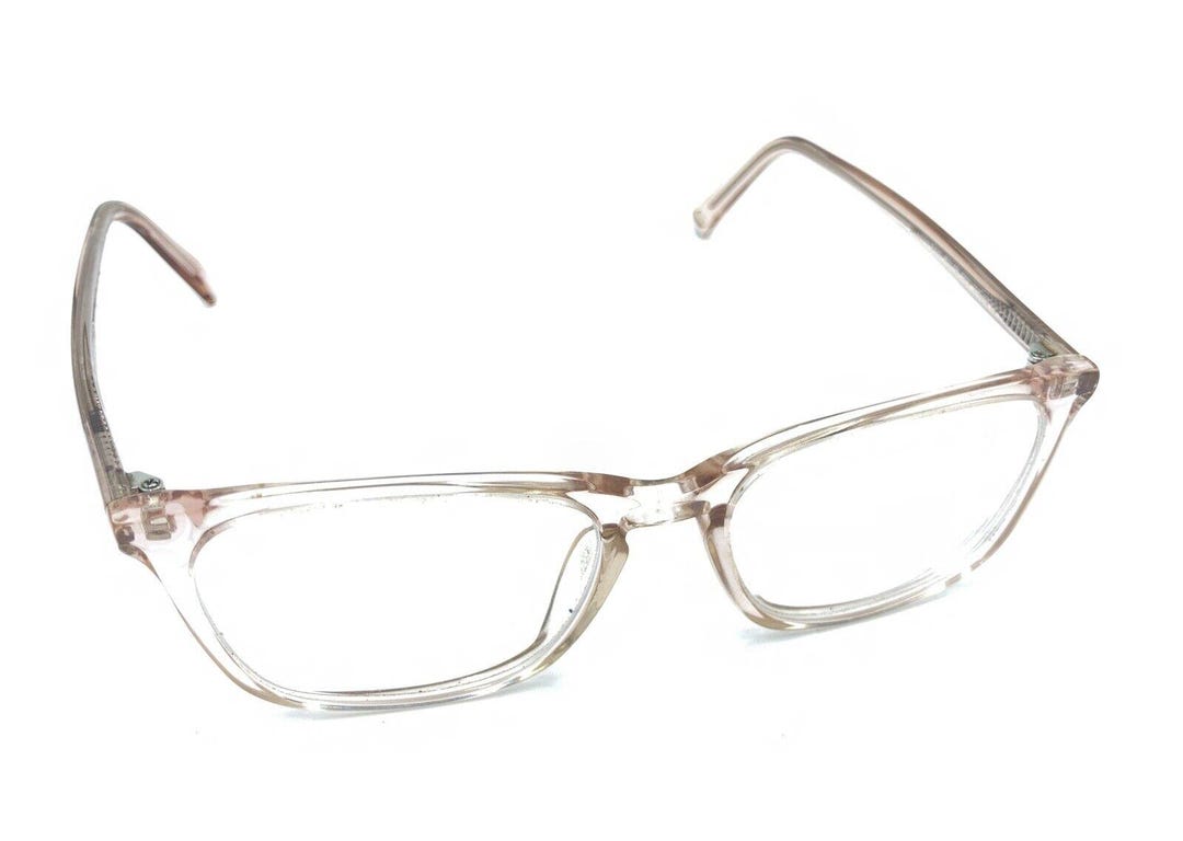 Warby Parker Welty 600 Clear Pink Rectangular Eyeglasses  display picture 3