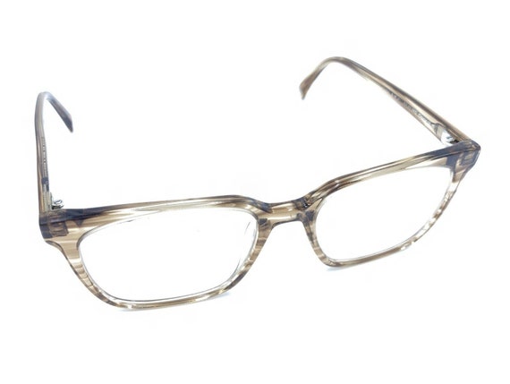 Warby Parker Hughes M 207 Clear Tan Wayfarer Squa… - image 1