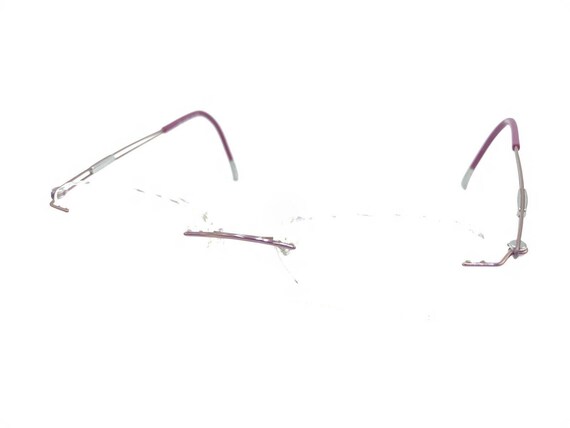 Silhouette 5227 40 6053 Titanium Purple Rimless E… - image 8