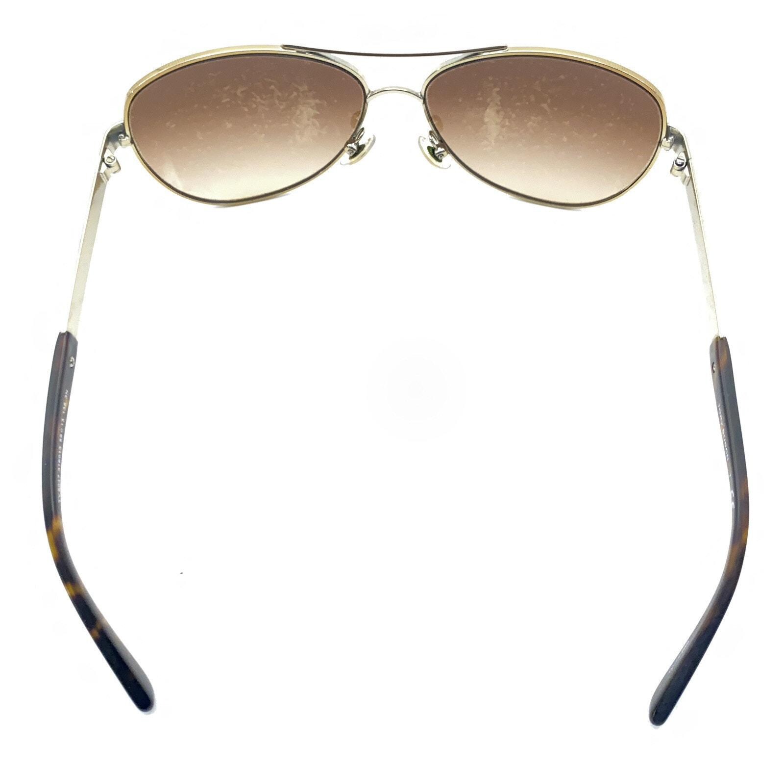 Tory Burch TY 6047 316013 Aviator Gold Sunglasses Brown Lens 