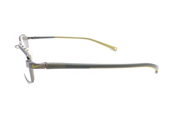 Nike Silver Gray Slim Rectangle Eyeglasses Frames… - image 7