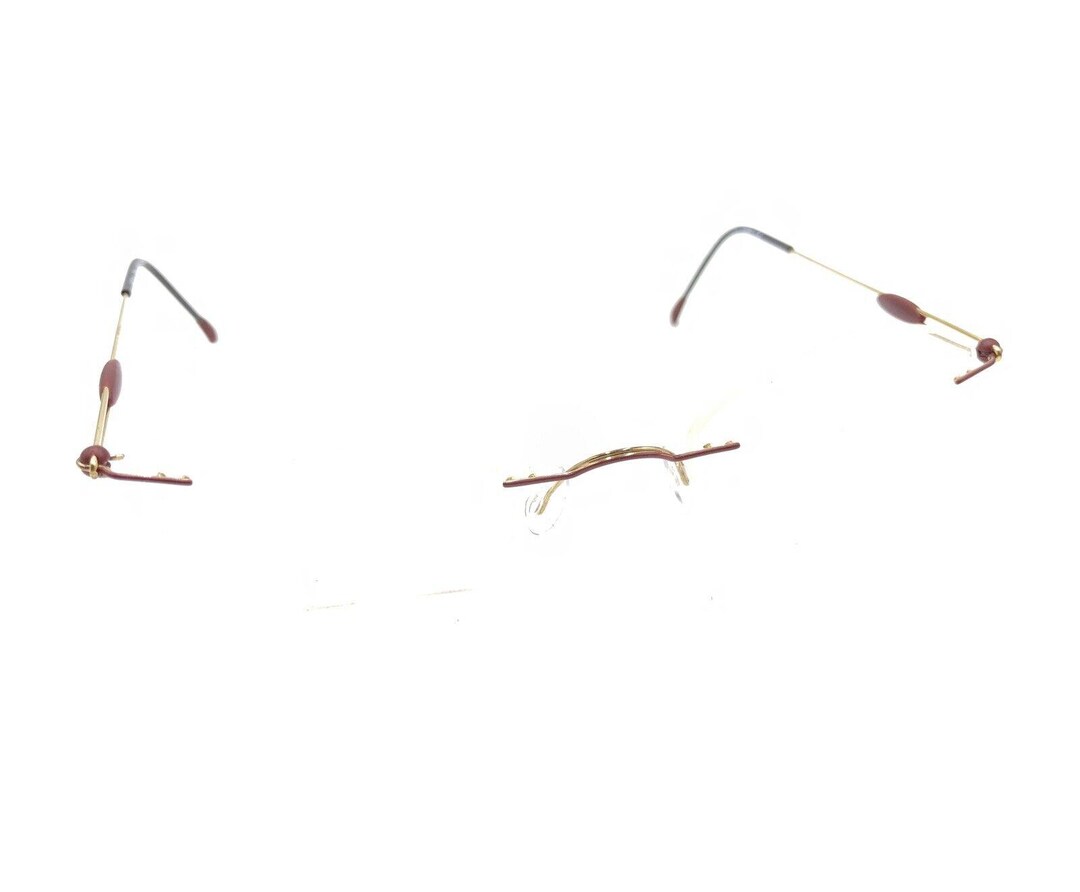 Silhouette M7374 6053 Rimless Eyeglass Frames Gold 19-35-135 Austria Authentic Silhouette M7374 /20 V6054 Brown Gold Rimless Eyeglasses  main image 3