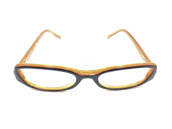 Prada VPR 11F 1AX-1O1 Black Orange Eyeglasses Frames 51-17  display picture 1