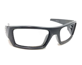 Oakley Gascan 12-856 Black Rectangle Wrap Sunglasses Frames 60-15 128 Men Women