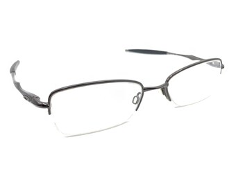 Montura de gafas Oakley Sculpt 2.0 Pewter de metal, media montura, talla 50-18, 139, para hombre y mujer