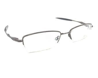 Oakley Sculpt 6.0 Pewter Gray Half Rim Eyeglasses Frames 53-18 142 Men Women