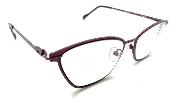 Europa Scott Harris SH 872 C3 Purple Square Eyeglasses Frames 53-16 140 Women