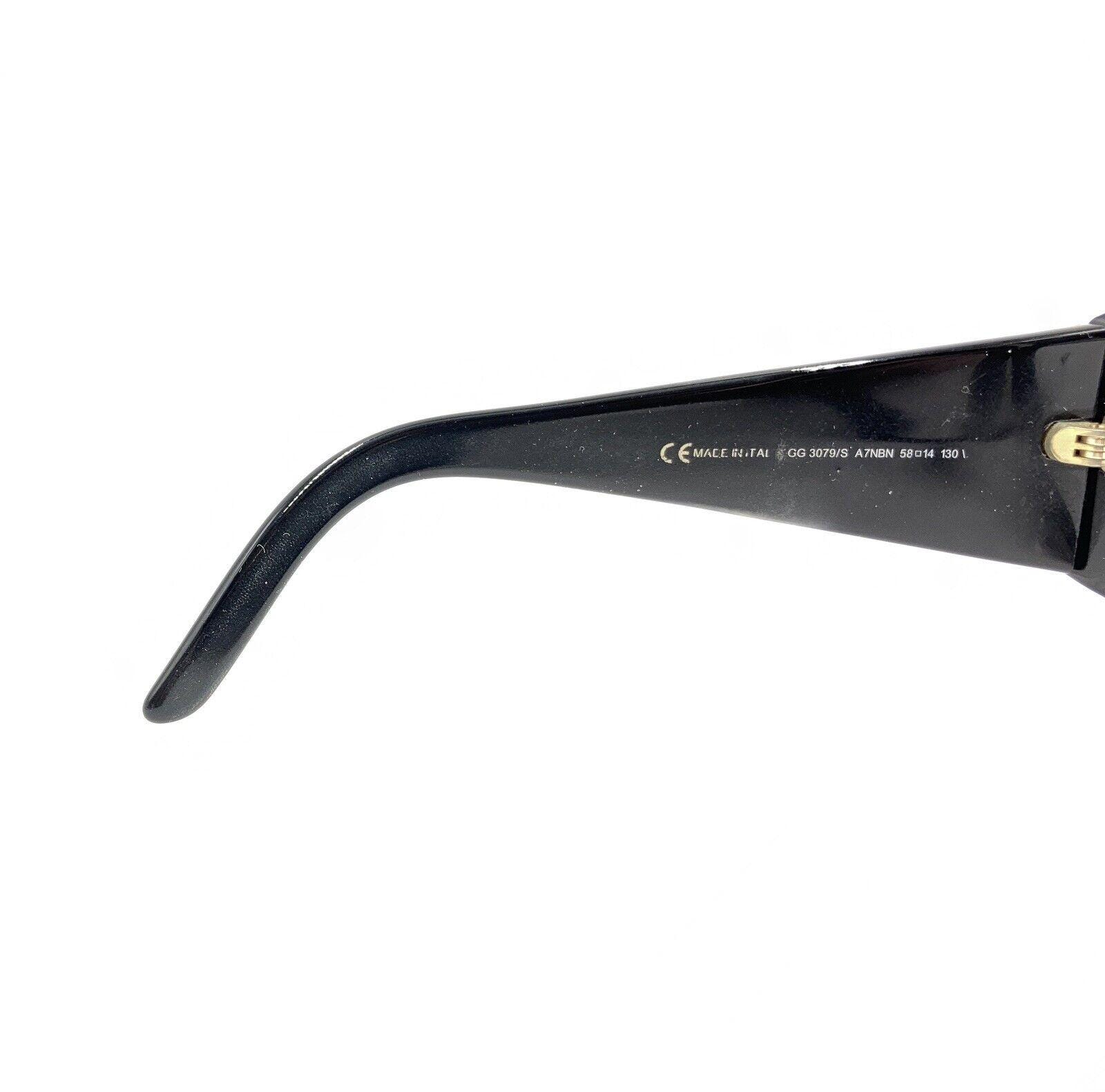Gucci GG 3079/S A7NBN Black White Sunglasses Frames 58-14 