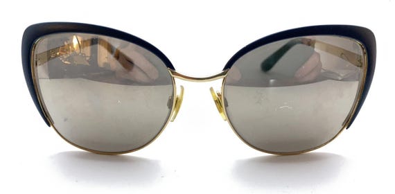 Dolce & Gabbana DG 2143 02/6G Blue Gold Metal Sunglasses  display picture 3