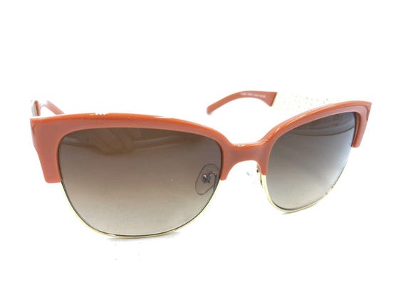 Tory Burch Brown and Orange Sunglasses Eleanor Broken Logo Sunglasses: Women main image 3