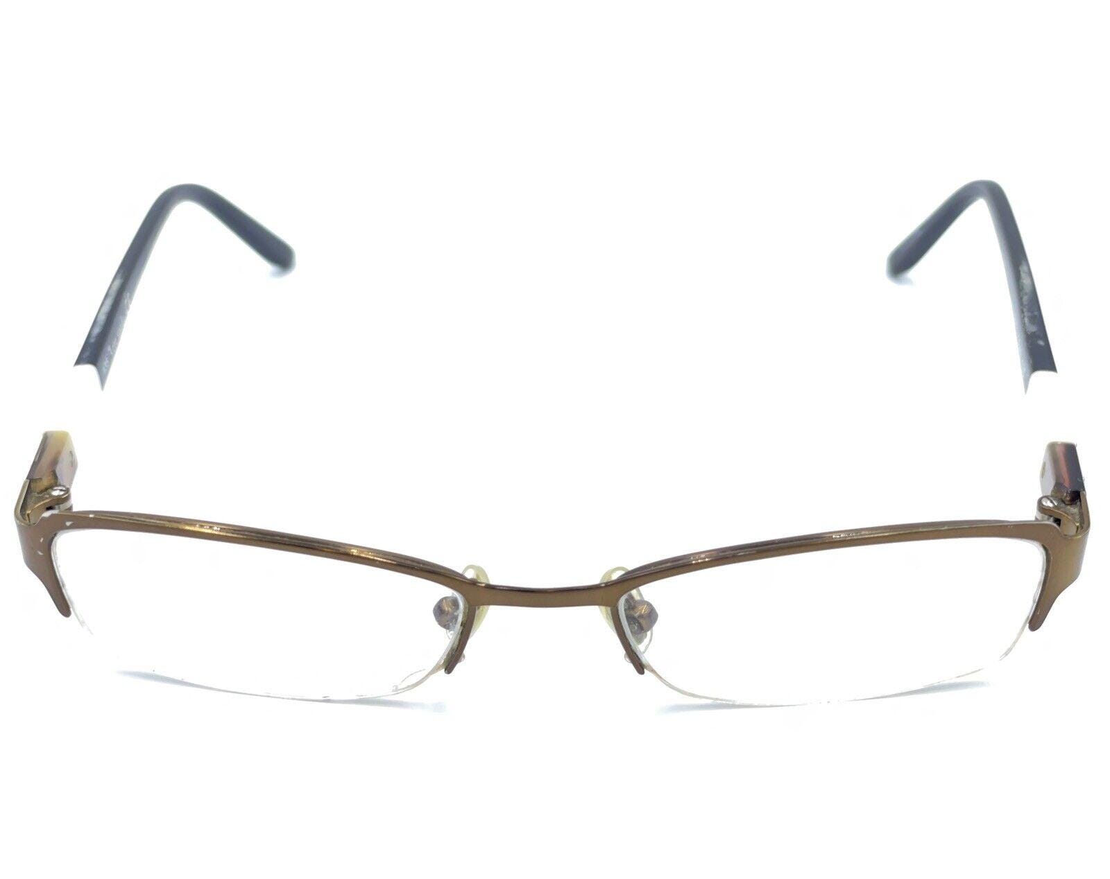 Kate Spade half rim Glasses Frames Mazie dark copper brown Made in Italy 50[]17 Kate Spade Brown Metal Half Rim Oval Glasses W Brown  main image 2