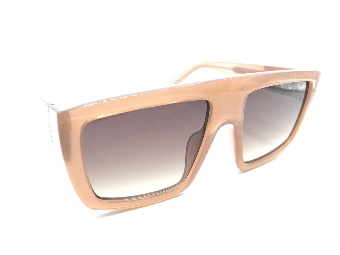 Quay Get in Line Brown Silver Square Oversized Sunglasses  display picture 1