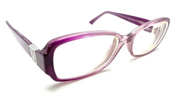Fendi Translucent Purple Rectangular Eyeglasses with Yellow Cloth Fendi SL 7232 52 R93 – Vintage Frames Company main image 4