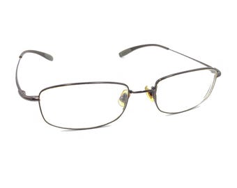 Nike Flexon Dark Brown Metal Rectangular Eyeglasses Frames 53-18 140 Japan
