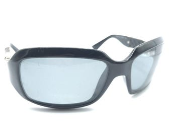 Gafas de sol Fendi FS447 001 con montura mariposa plateada y negra 59-17 115 Italia Mujer