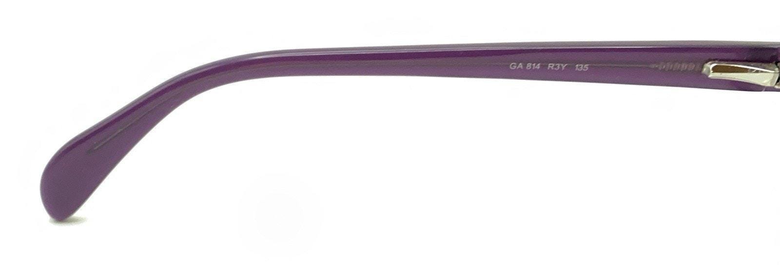 Giorgio Armani Glasses Purple GA 814 Giorgio Armani GA 814 R3Y Clear Purple Rectangle Eyeglasses  main image 4