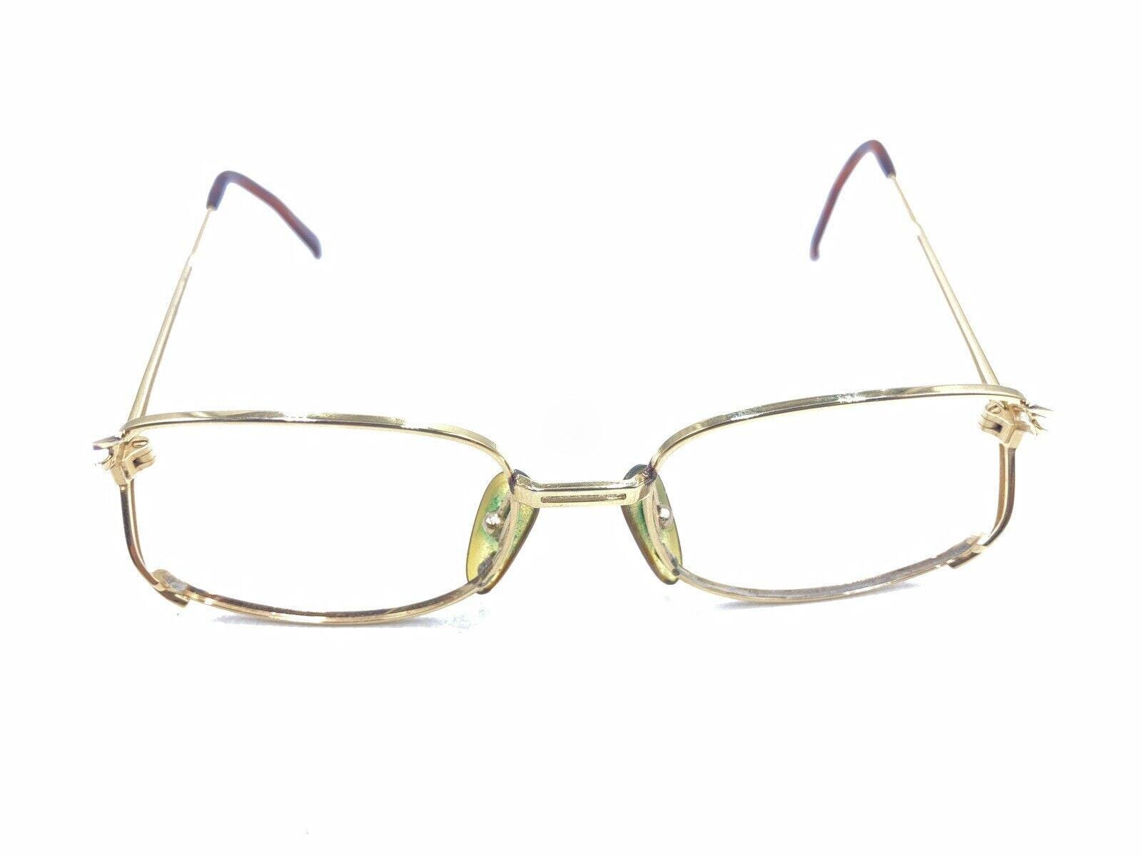 Christian Dior Eyeglasses Frame AUSTRIA CD 0524yy 100 125 Gold Metal Frame Only Christian Dior Gold Metal Oval Glasses Monogram Logo Temple  main image 4