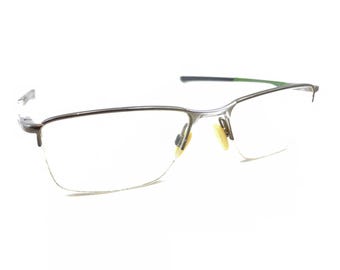 Oakley Socket 5.5 OX3218-0254 Pewter Metal Half Rim Eyeglasses Frames 54-18 136