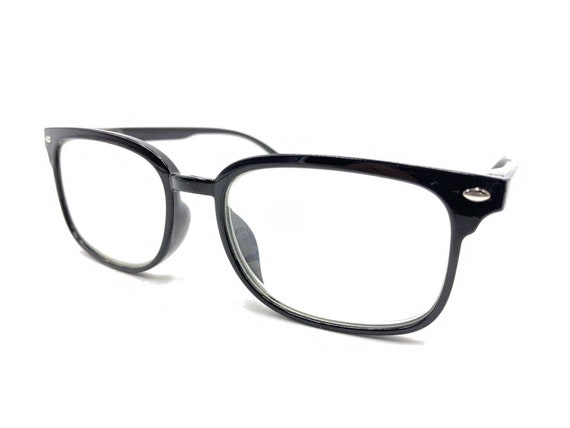 DJ011 Retro Black Rectangle Eyeglasses Frames 52-… - image 8