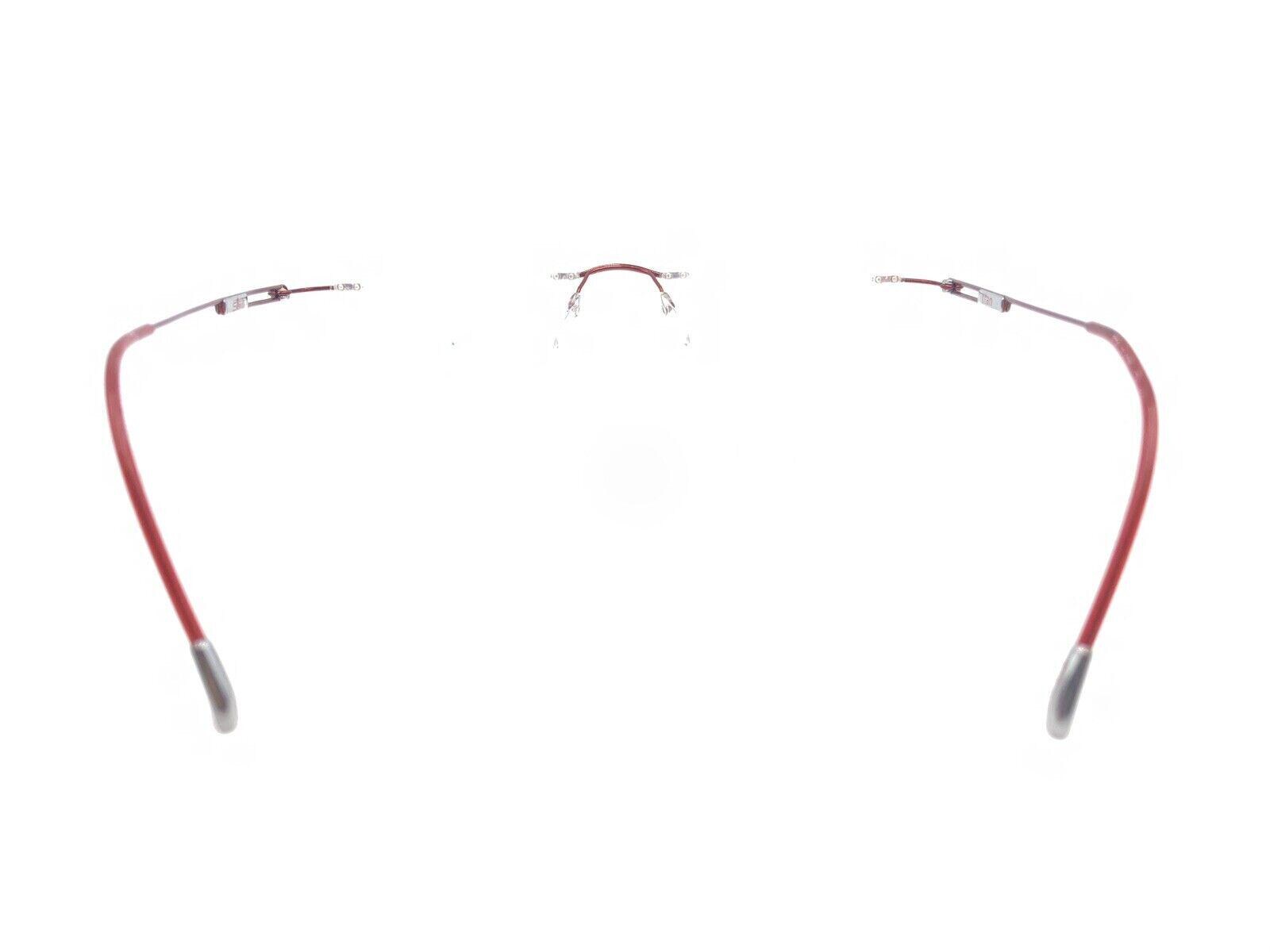 Silhouette 7534 40 6079 Titanium Red Rimless Eyeglasses 