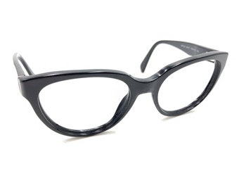 Prada VPR 10P 1AB-1O1 Black Cat Eye Eyeglasses Frames 50-17 140 Italy Designer