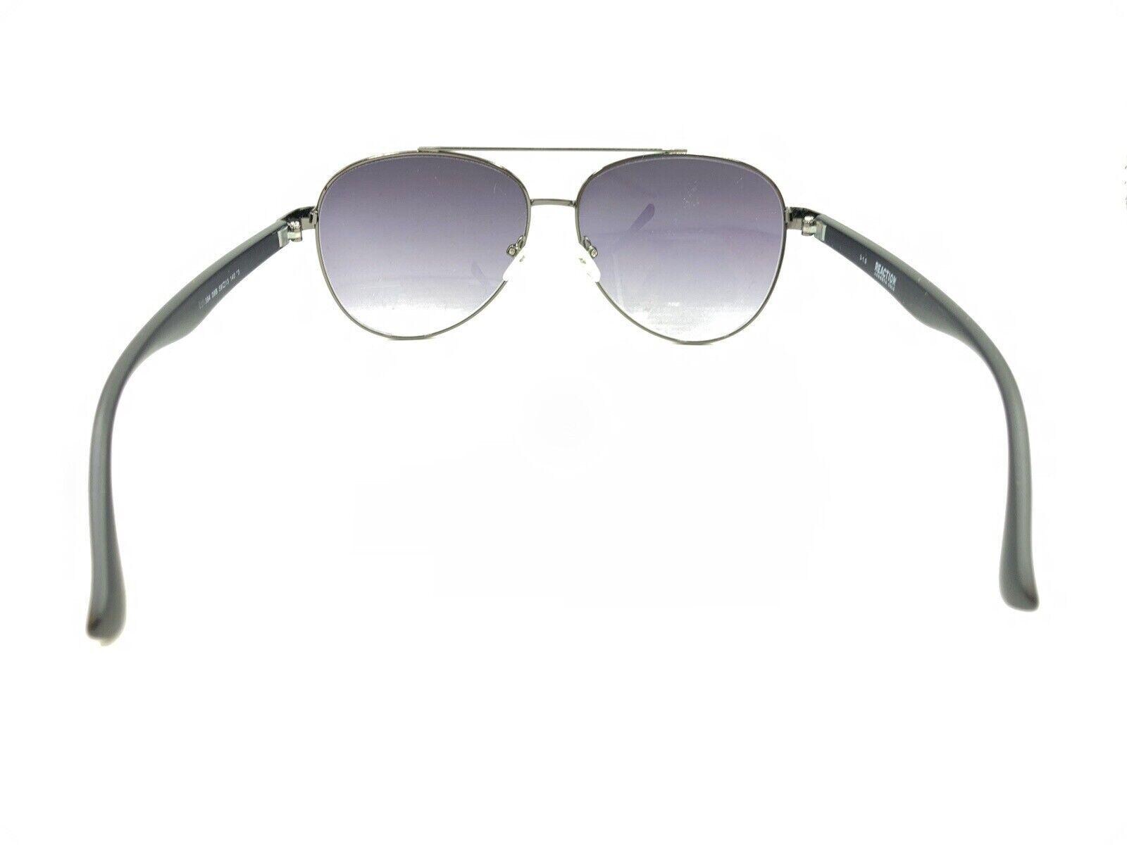 NWT Kenneth Cole Reaction KC1394-08B Gunmetal Aviator 59mm Sunglasses Kenneth Cole Reaction Shiny Gunmetal Mens Metal Sunglass  main image 2