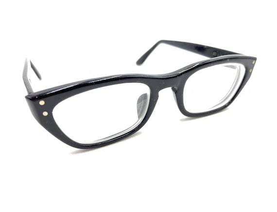 American Optical Vintage AO Romco Black Eyeglasse… - image 1