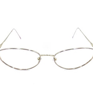 Safilo Elasta 4711 Y79 Gold Metal Oval Eyeglasses Frames 135 Italy Designer image 2