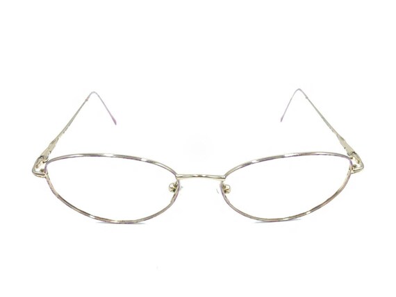 Safilo Elasta 4711 Y79 Gold Metal Oval Eyeglasses… - image 2