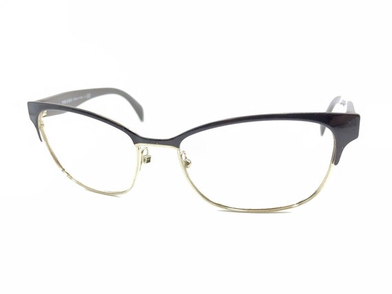 Prada VPR 65R DHO-1O1 Brown Gold Cat Eye Eyeglass… - image 8