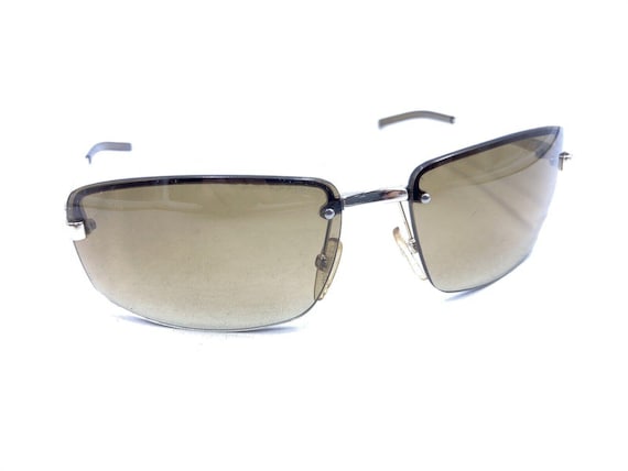 Gucci GG 1794/S 3YGK1 Gold Half Rim Sunglasses Yellow Lens 61-15