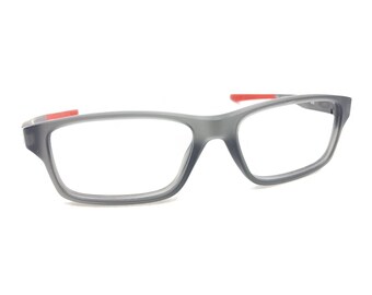 Oakley Crosslink XS OY8002-0349 Satin Grey Smoke Red Eyeglasses Frames 49-14 122
