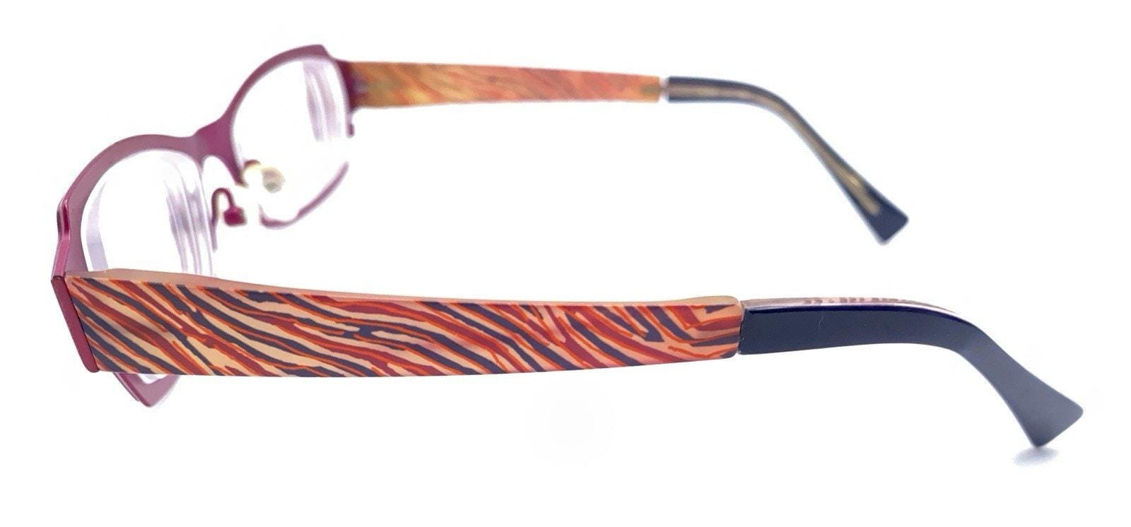 Jean Lafont Elegante 376 Pink Black Rectangle Eyeglasses 