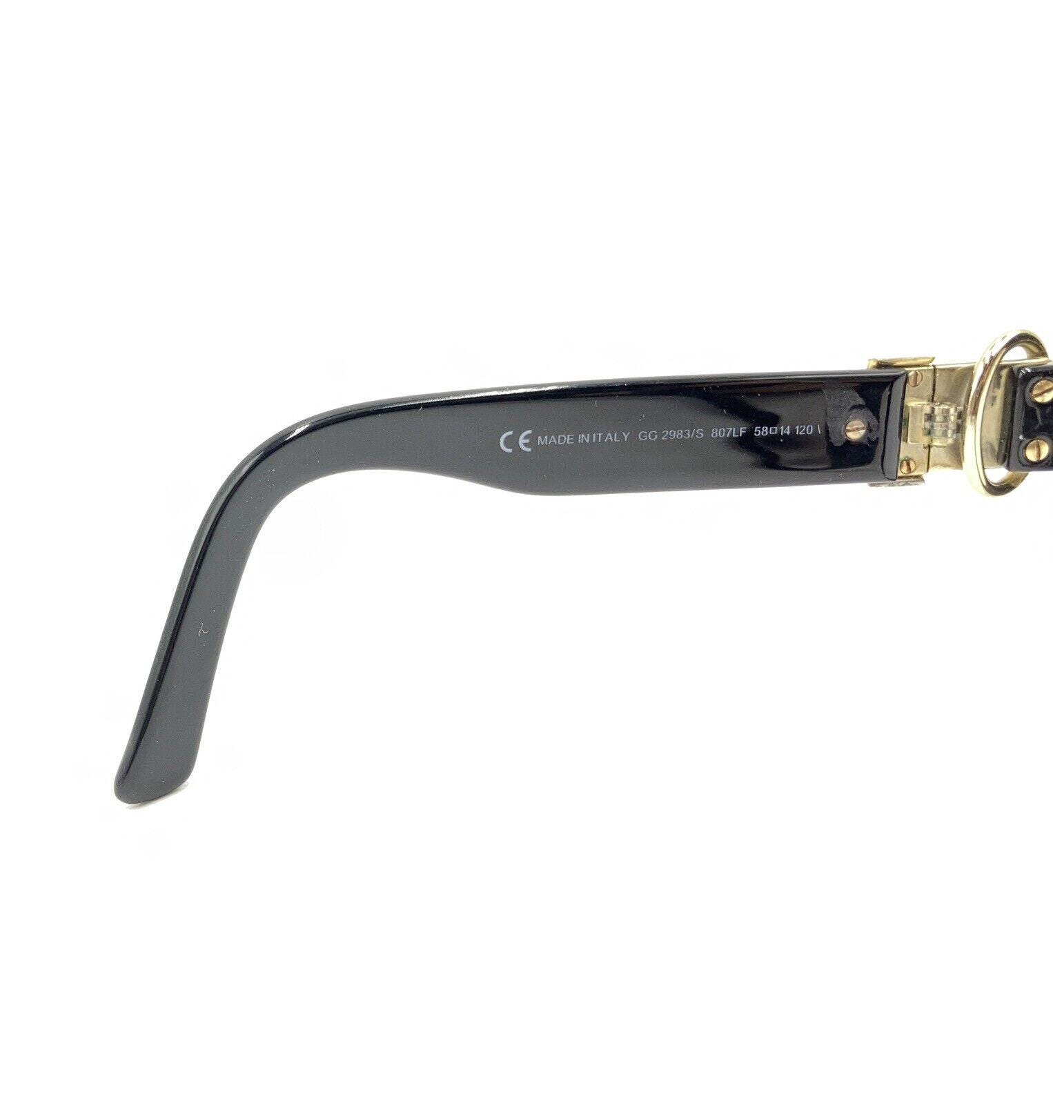 【美品】GUCCI サングラス GG2983/S 807LF 58□14 120 Gucci GG 2983/S 807LF Black Gold Sunglasses Frames 58-14 120