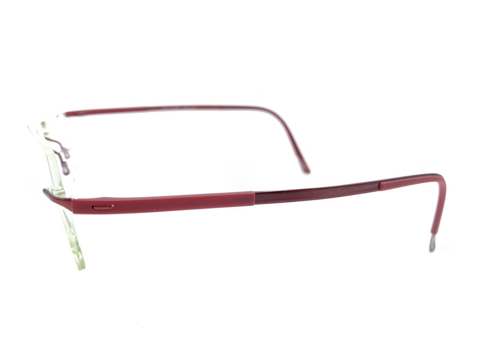 Silhouette 5416 40 6057 Titanium Red Rimless Eyeglasses  display picture 2