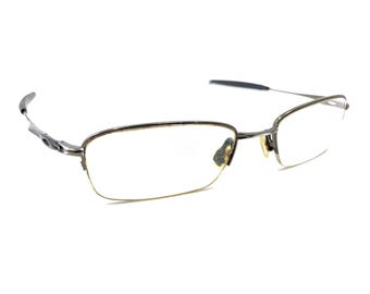 Oakley Spoke 0.5 OX3144-0253 Pewter Brown Half Rim Eyeglasses Frames 53-19 140