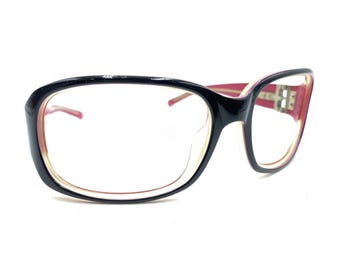 Vintage Vogue Sunglasses KEYKO W 159 Black Pink Geometric  display picture 1