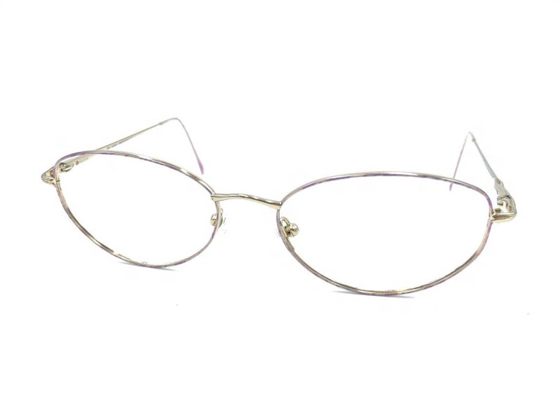 Safilo Elasta 4711 Y79 Gold Metal Oval Eyeglasses Frames 135 Italy Designer image 8
