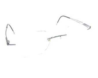 Silhouette 7661 40 6059 Titanium Blue Gray Rimless Eyeglasses Frames 19 135